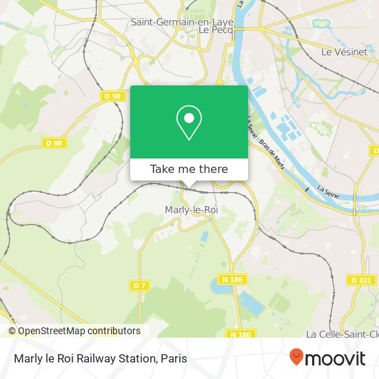 Marly le Roi Railway Station map