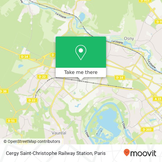 Mapa Cergy Saint-Christophe Railway Station