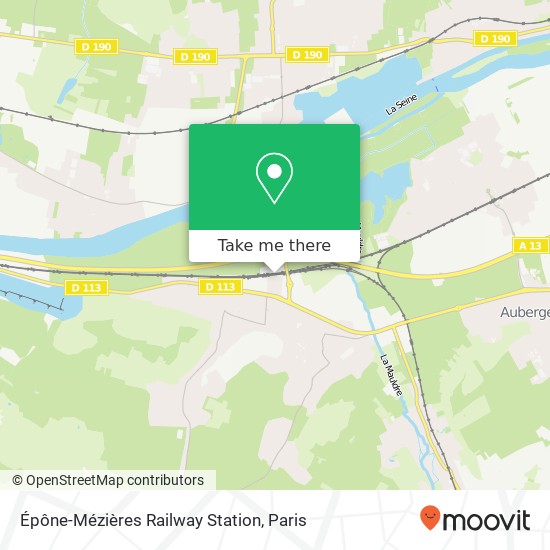 Épône-Mézières Railway Station map