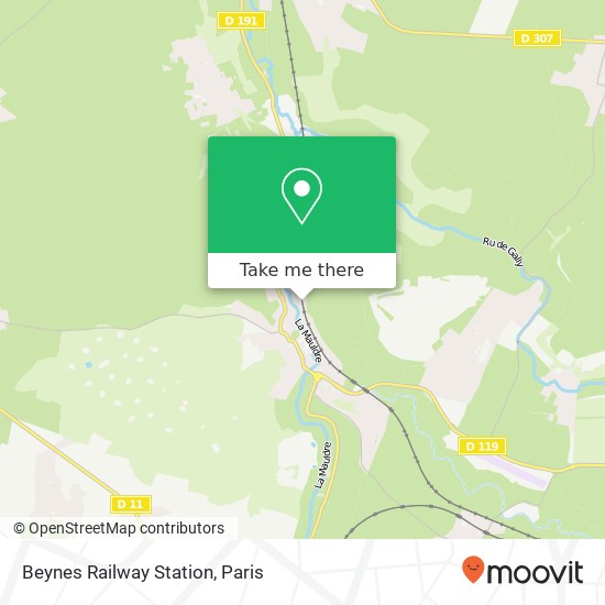 Mapa Beynes Railway Station