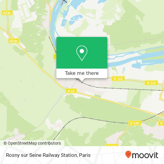 Rosny sur Seine Railway Station map