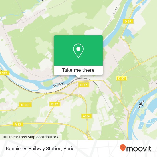 Mapa Bonnières Railway Station