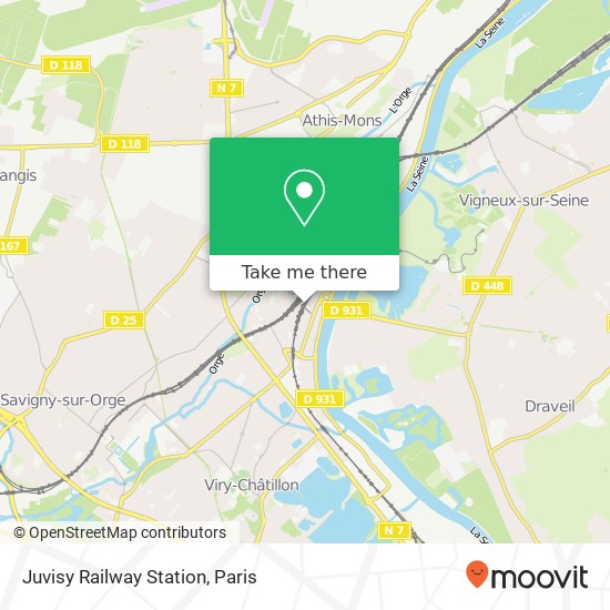 Mapa Juvisy Railway Station