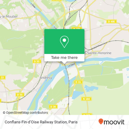 Mapa Conflans-Fin-d'Oise Railway Station