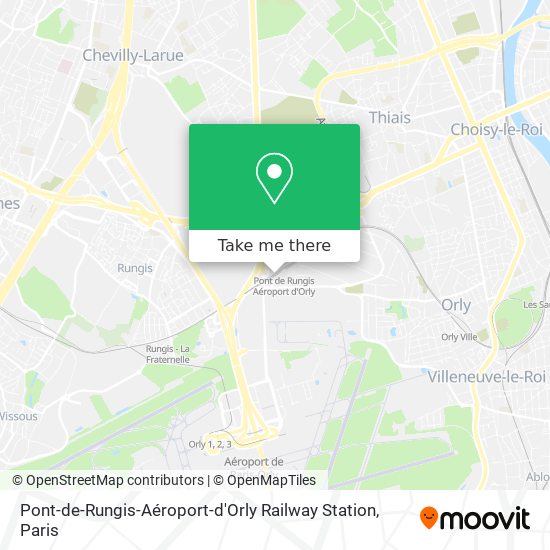 Mapa Pont-de-Rungis-Aéroport-d'Orly Railway Station