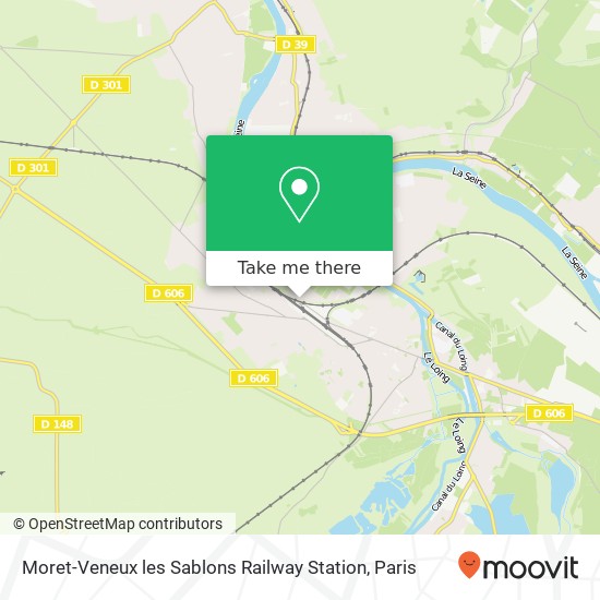 Moret-Veneux les Sablons Railway Station map