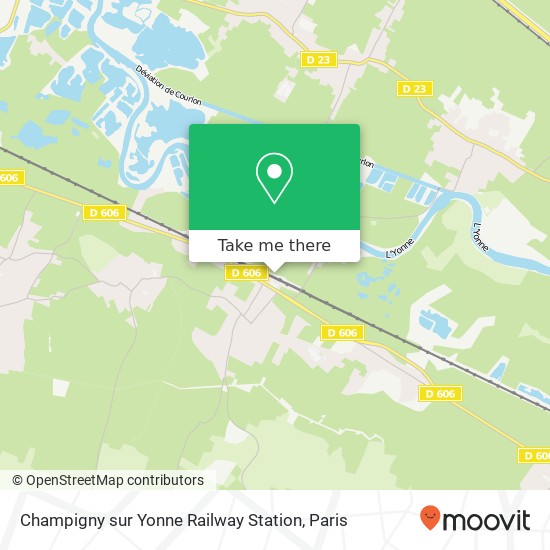 Champigny sur Yonne Railway Station map