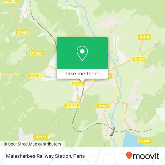 Malesherbes Railway Station map