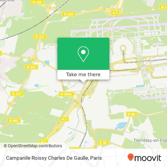 Mapa Campanile Roissy Charles De Gaulle