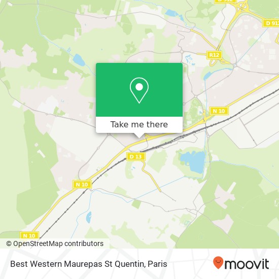 Best Western Maurepas St Quentin map