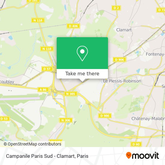 Campanile Paris Sud - Clamart map