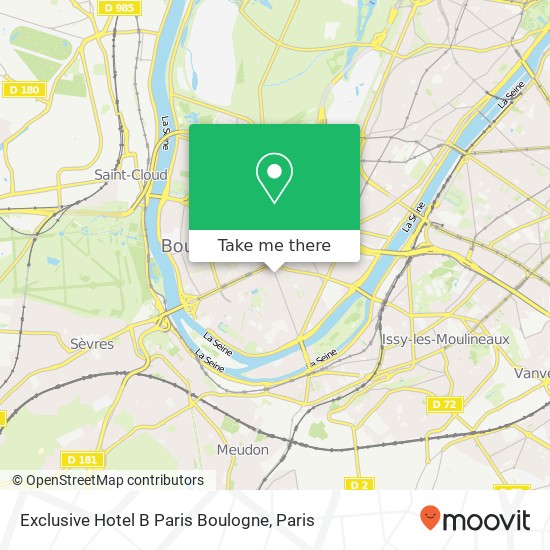 Exclusive Hotel B Paris Boulogne map