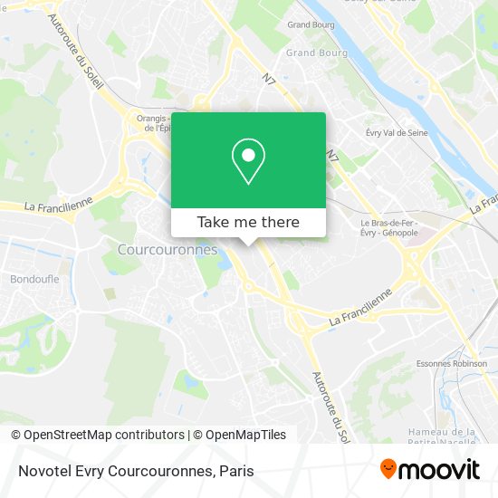 Mapa Novotel Evry Courcouronnes