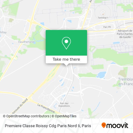 Mapa Premiere Classe Roissy Cdg Paris Nord Ii
