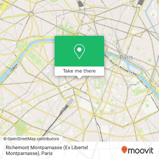 Mapa Richemont Montparnasse (Ex Libertel Montparnasse)