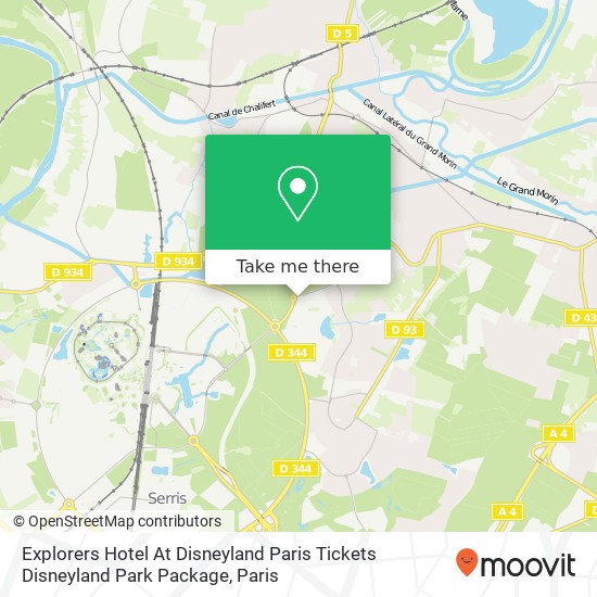 Explorers Hotel At Disneyland Paris Tickets Disneyland Park Package map