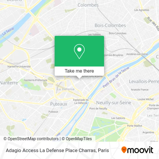 Adagio Access La Defense Place Charras map