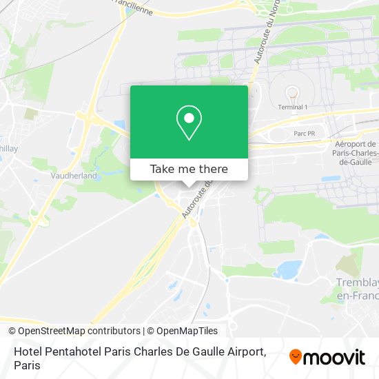Hotel Pentahotel Paris Charles De Gaulle Airport map