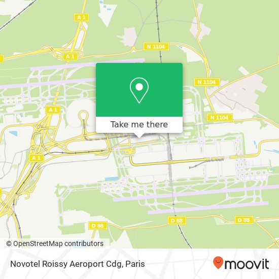 Novotel Roissy Aeroport Cdg map