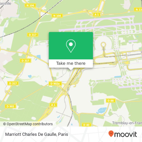Mapa Marriott Charles De Gaulle
