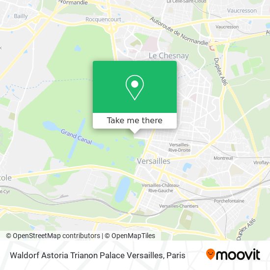 Mapa Waldorf Astoria Trianon Palace Versailles