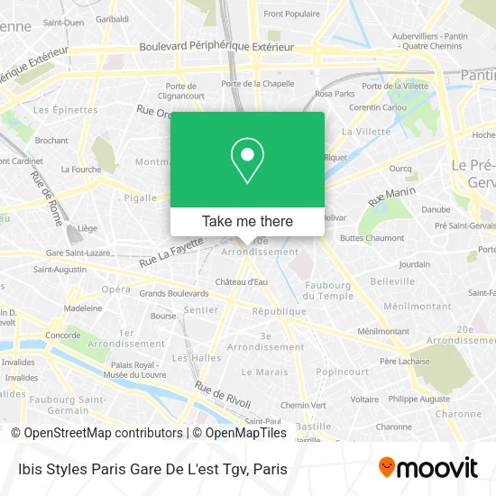 Ibis Styles Paris Gare De L'est Tgv map