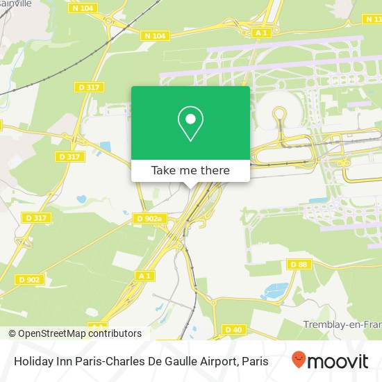 Mapa Holiday Inn Paris-Charles De Gaulle Airport