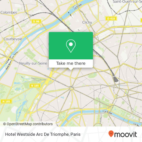 Mapa Hotel Westside Arc De Triomphe