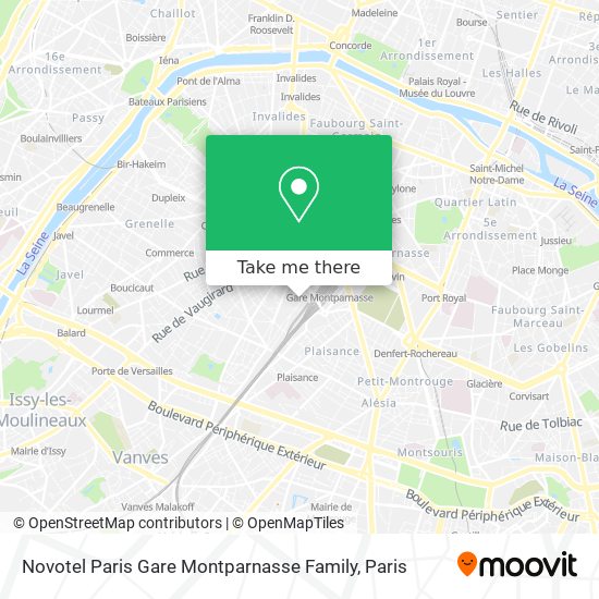 Mapa Novotel Paris Gare Montparnasse Family