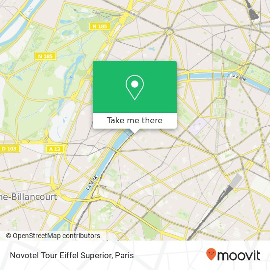 Novotel Tour Eiffel Superior map