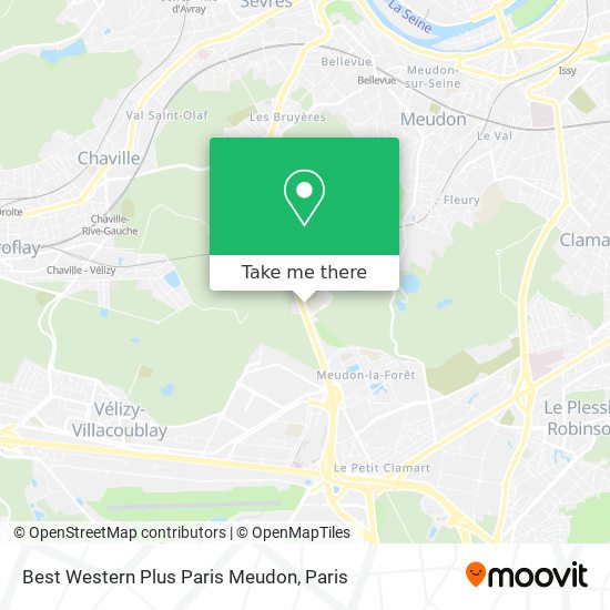 Best Western Plus Paris Meudon map