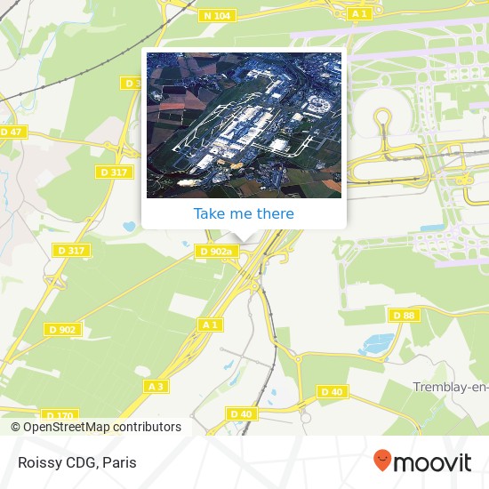 Roissy CDG map