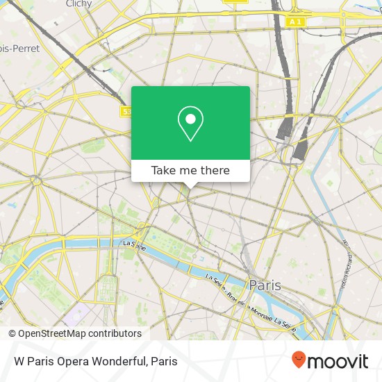 Mapa W Paris Opera Wonderful