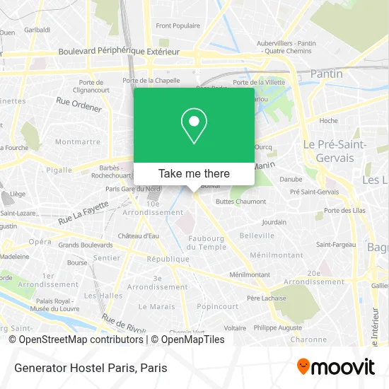 Generator Hostel Paris map