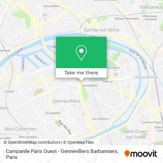 Campanile Paris Ouest - Gennevilliers Barbanniers map