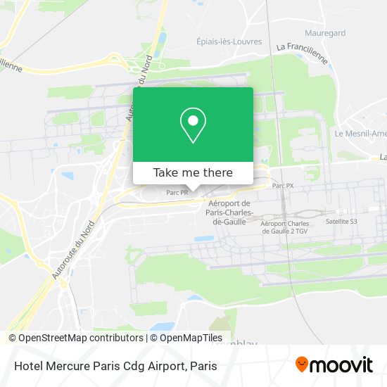 Mapa Hotel Mercure Paris Cdg Airport