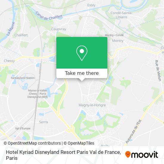 Hotel Kyriad Disneyland Resort Paris Val de France map