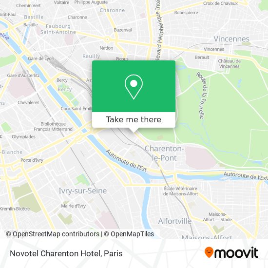 Mapa Novotel Charenton Hotel