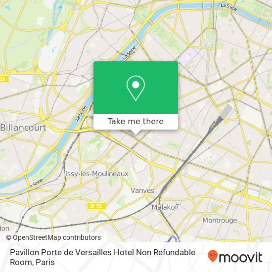 Pavillon Porte de Versailles Hotel Non Refundable Room map