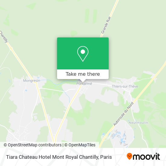 Mapa Tiara Chateau Hotel Mont Royal Chantilly