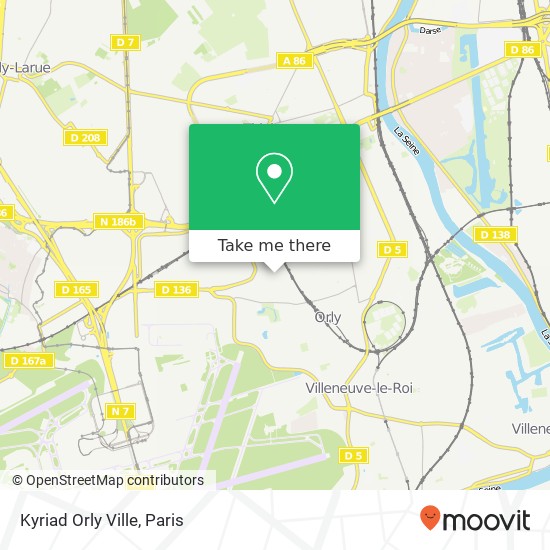 Kyriad Orly Ville map