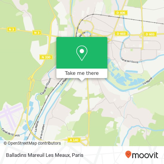 Balladins Mareuil Les Meaux map