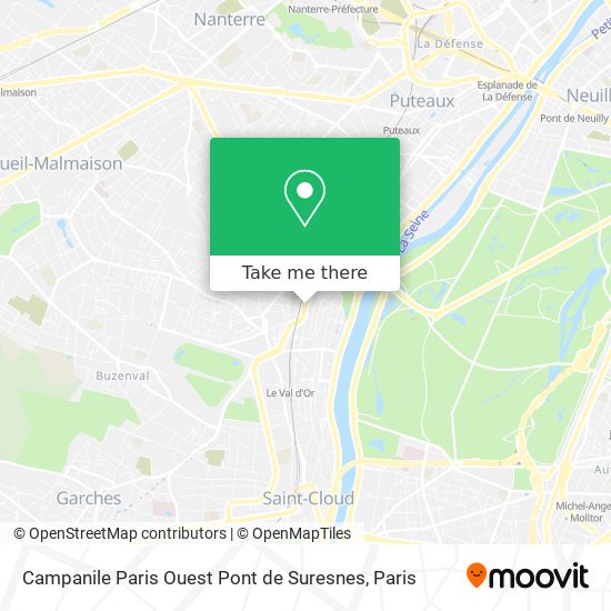 Campanile Paris Ouest Pont de Suresnes map