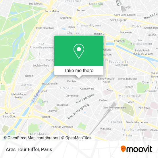 Ares Tour Eiffel map