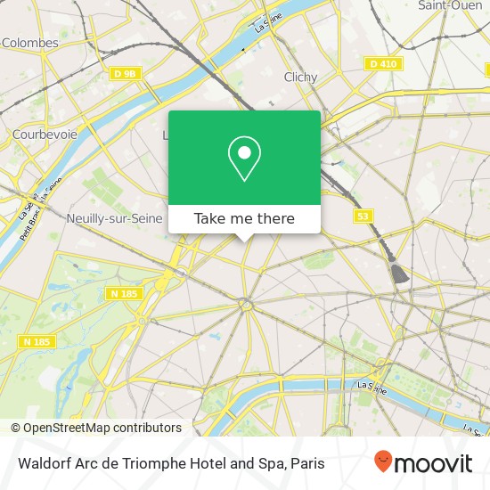 Mapa Waldorf Arc de Triomphe Hotel and Spa