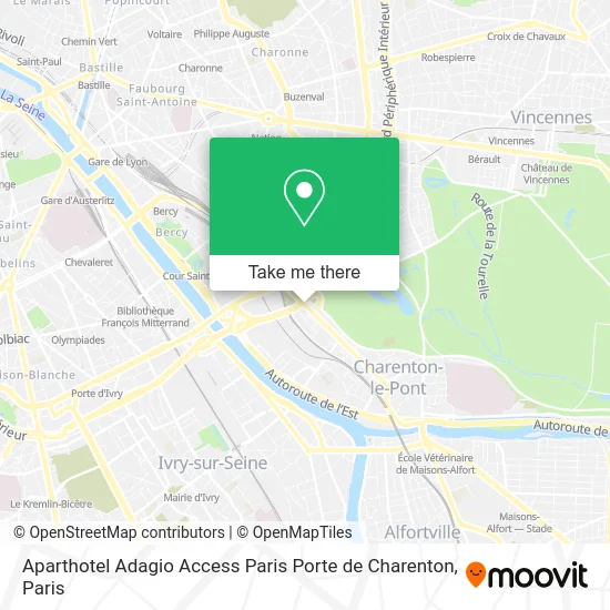 Aparthotel Adagio Access Paris Porte de Charenton map