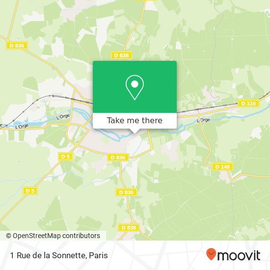 Mapa 1 Rue de la Sonnette