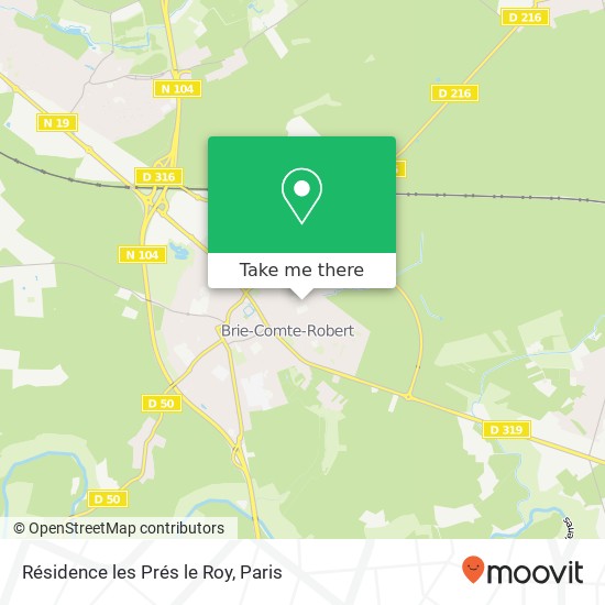 Résidence les Prés le Roy map