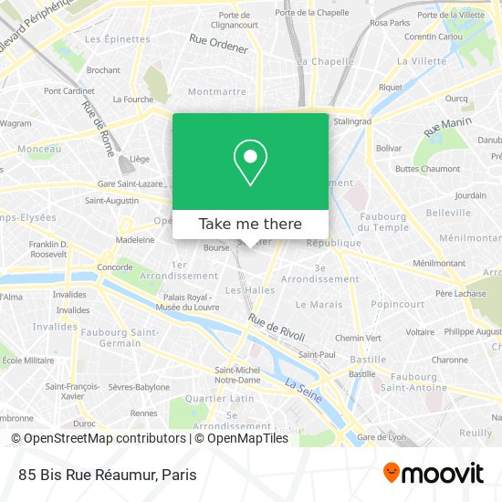 Mapa 85 Bis Rue Réaumur