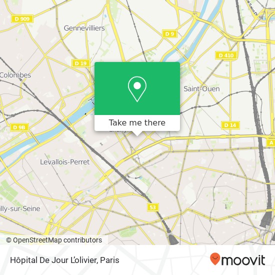 Hôpital De Jour L’olivier map